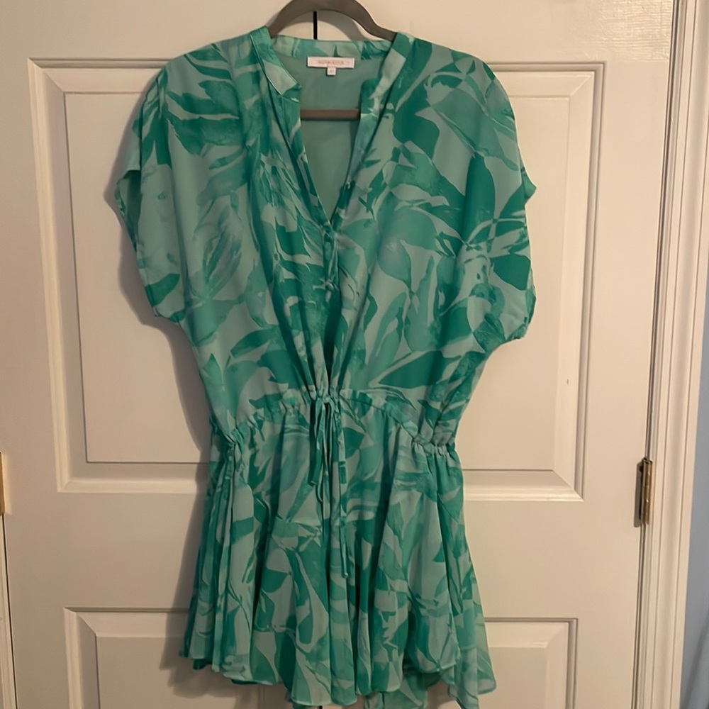 Olivaceous Mini Leaf Dress